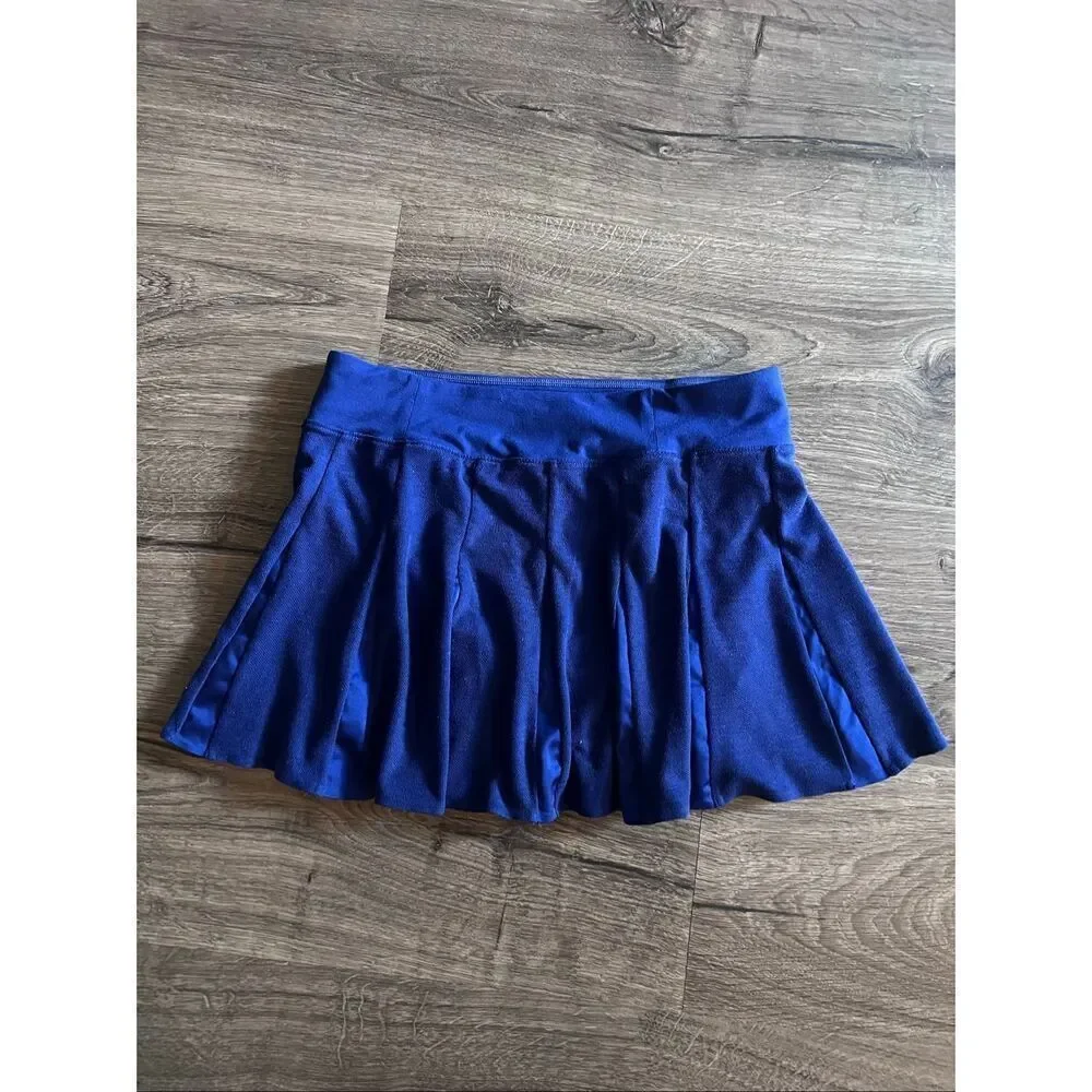 Nike Athletic Dri-Fit Pleated Skirt with Shorts Skorts inside Blue size Small